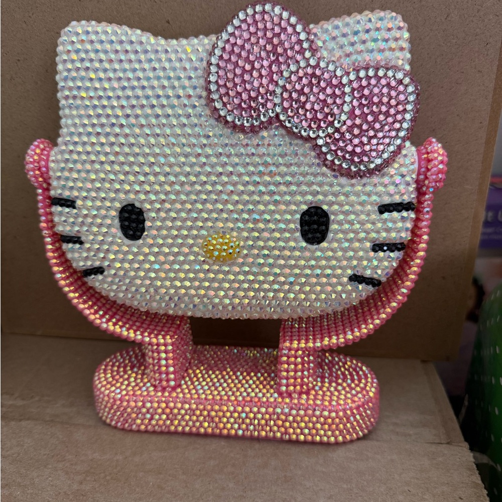 Hello Kitty Bedazzled Mirror on stand